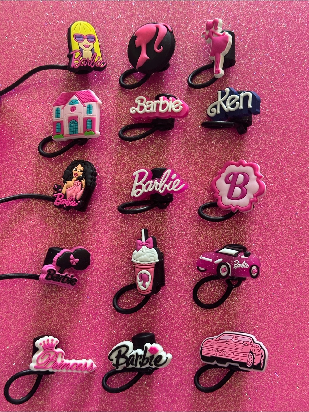 Barbie Straw topper. Fit Stanley bottles. Lot of 14